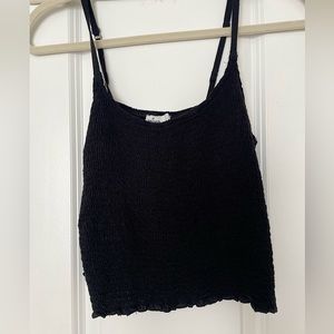 Hollister Black Scrunchie Crop Tank